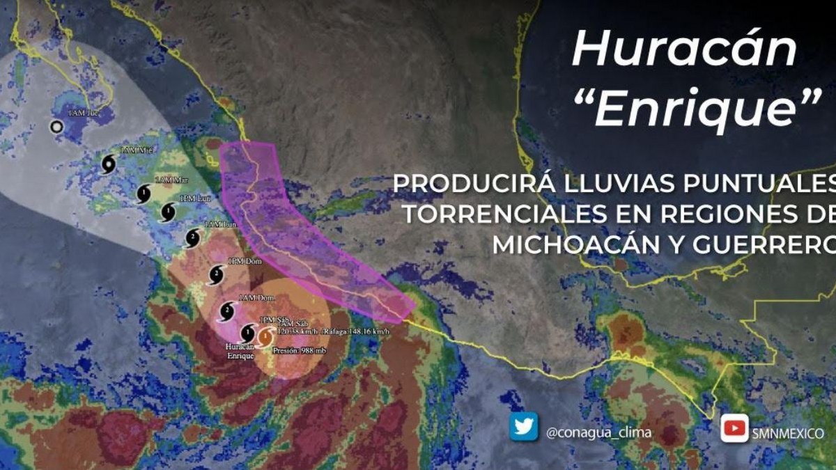 Continuará lluvia intermitente en Acapulco por huracán “Enrique”