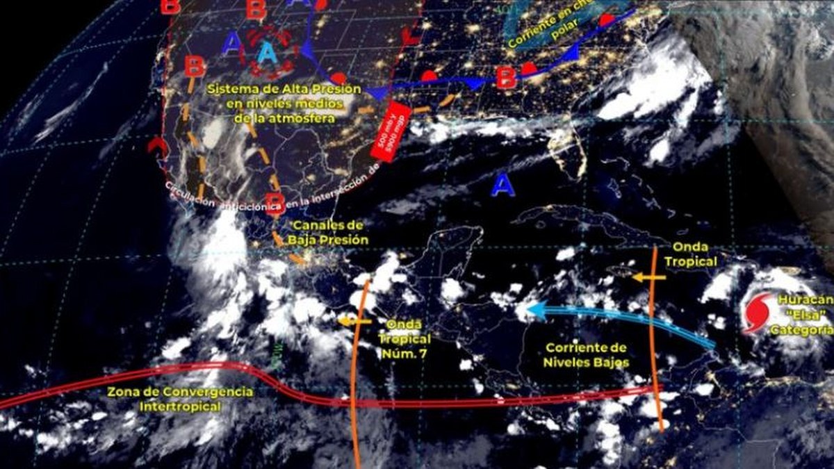 Onda tropical 7 se forma y causará lluvias en 11 estados de México
