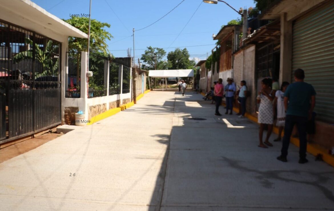 Inaugura Abelina López calles en El Pedregoso y Pie de la Cuesta