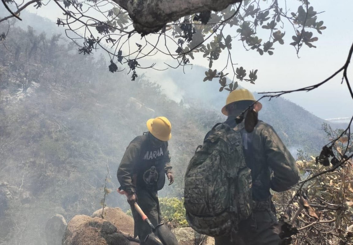 Incendio forestal en El Veladero podría quedar liquidado en su totalidad en las próximas horas: SGIRPCGRO