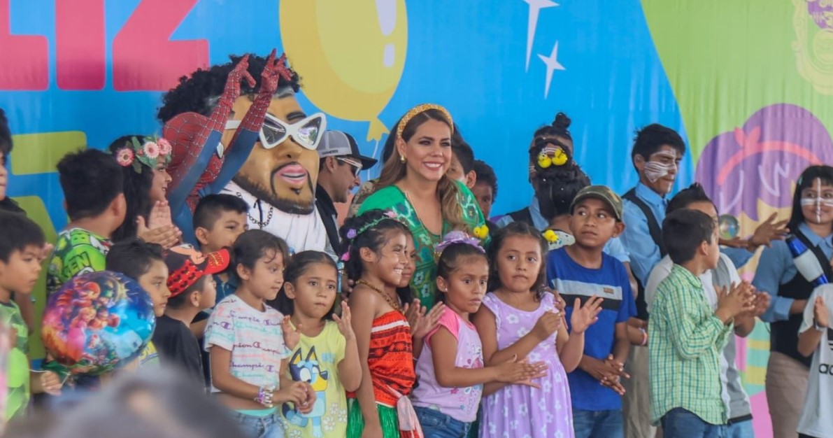 Niñas y niños de Acapulco celebran su día en el Parque Papagayo, con una gran fiesta