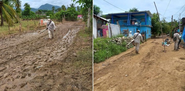 Refuerza gobernadora Evelyn Salgado acciones contra el dengue en comunidades afectadas por el huracán John en la Costa Grande