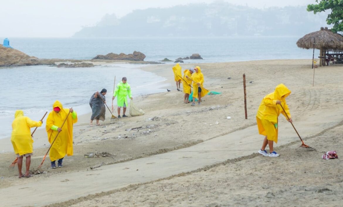 Arranca Evelyn Salgado y Gobierno de México Jornada Integral de Limpieza de Playas en Acapulco