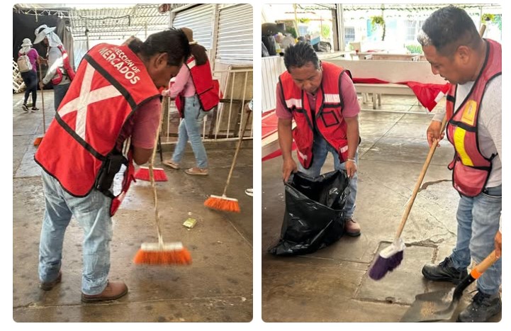 Realizan limpieza integral de mercados Santa Lucía y Caletilla