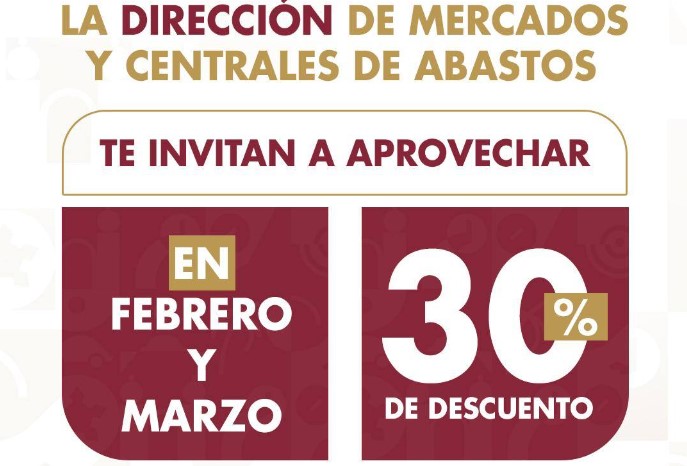 Ofrecen el 30 por ciento de descuento en refrendo en mercados