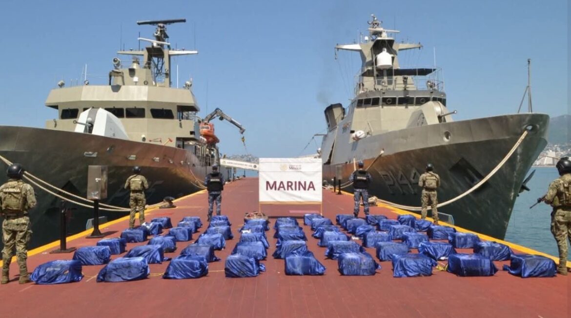 Aseguran 1.6 toneladas de cocaína en las costas de Guerrero